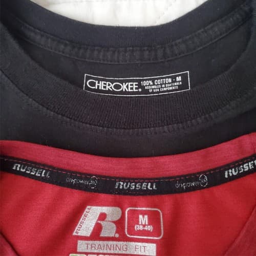 Lot of 4 Assorted Size M 38-40 Russell & Other Brand Dry Fit Short Sleeve Shirt - Thumbnail 5