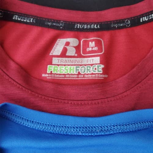 Lot of 4 Assorted Size M 38-40 Russell & Other Brand Dry Fit Short Sleeve Shirt - Thumbnail 4