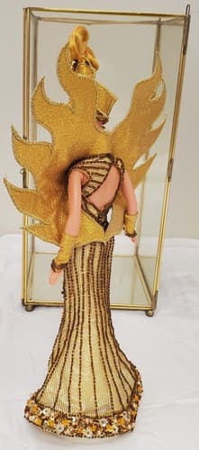 Vintage 1995 Bob Mackie Goddess of the Sun Barbie #14056 Limited Edition. - Thumbnail 4