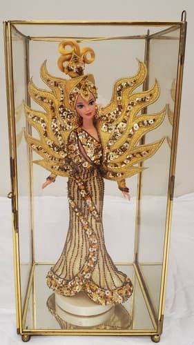 Vintage 1995 Bob Mackie Goddess of the Sun Barbie #14056 Limited Edition. - Thumbnail 7