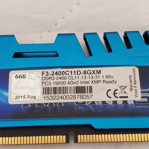 G.SKILL Ripjaws X Series F3-2400C11D-8GXM Desktop Memory - Thumbnail 4