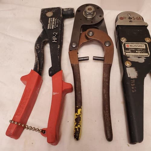 Lot of 5 Marson, Loos & Co. & more Crimping and Wire Stripping Tools Set LOT-829 - Thumbnail 5