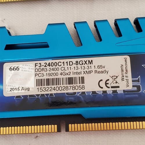 G.SKILL Ripjaws X Series F3-2400C11D-8GXM Desktop Memory - Thumbnail 5