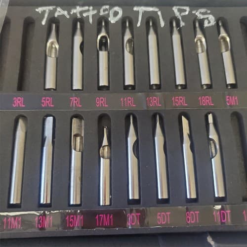 Lot of 20 Assorted Sizes Tattoo Tips Set 1RL to 18DT - Thumbnail 4