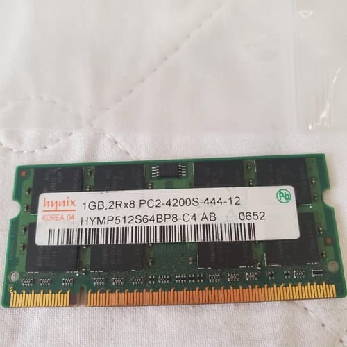 Hynix HYMP512S64BP8-C4 PC2-4200S-444-12 DDR2 1GB 2RX8 Laptop Memory - Thumbnail 2