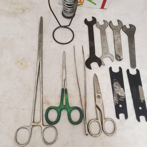 Lot of Assorted Surgical Forceps Scissors Tweezers and Small Wrenches LOT-901 - Thumbnail 4