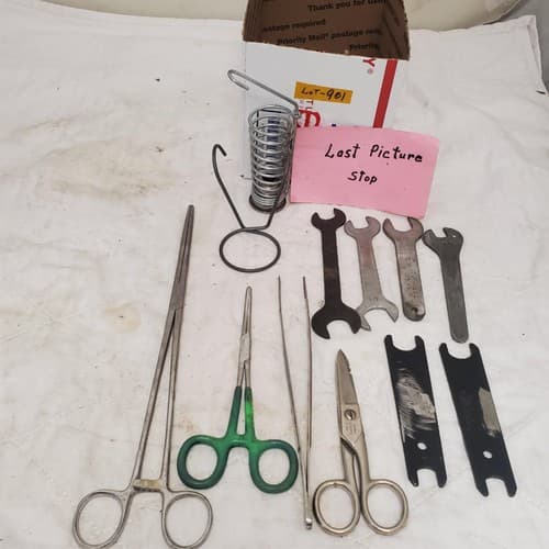 Lot of Assorted Surgical Forceps Scissors Tweezers and Small Wrenches LOT-901 - Thumbnail 7
