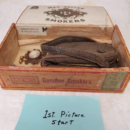 Lot of 4 Vintage Max Keller Travel Shaving Kit – Safety Razor, Containers & Leat - Image 1