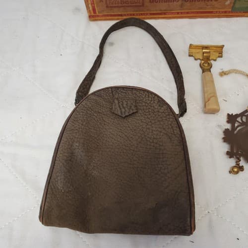 Lot of 4 Vintage Max Keller Travel Shaving Kit – Safety Razor, Containers & Leat - Thumbnail 6