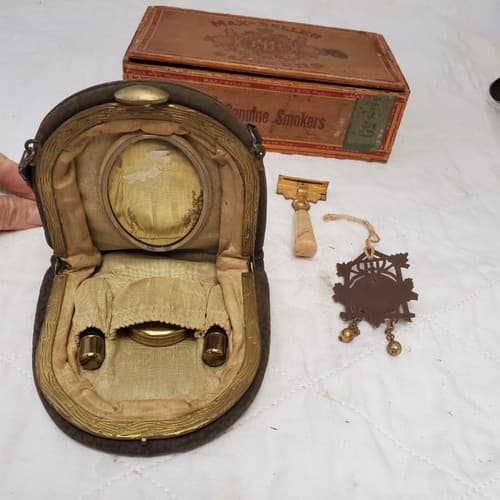 Lot of 4 Vintage Max Keller Travel Shaving Kit – Safety Razor, Containers & Leat - Thumbnail 8