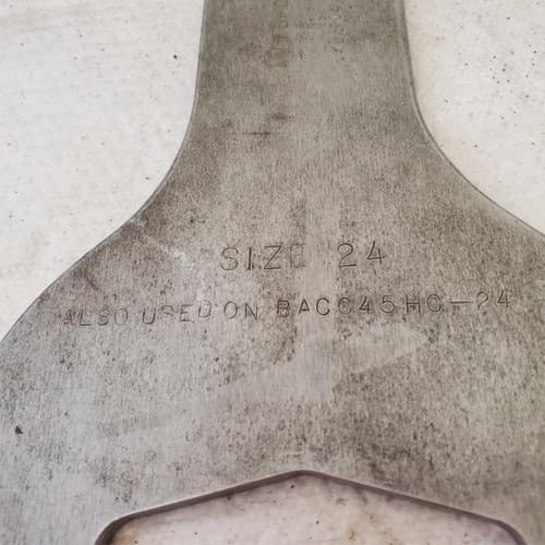 Vintage Large Open Ended Wrench LOT 570 - Thumbnail 3