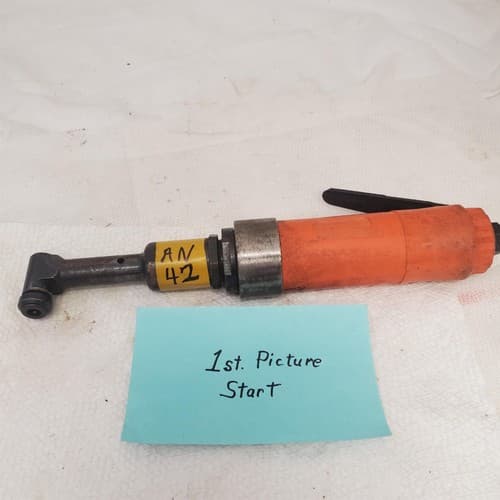 Heavy-Duty Tool Pneumatic 90 Degree Drill Aircraft Air Tool Orange AN-42 - Image 1