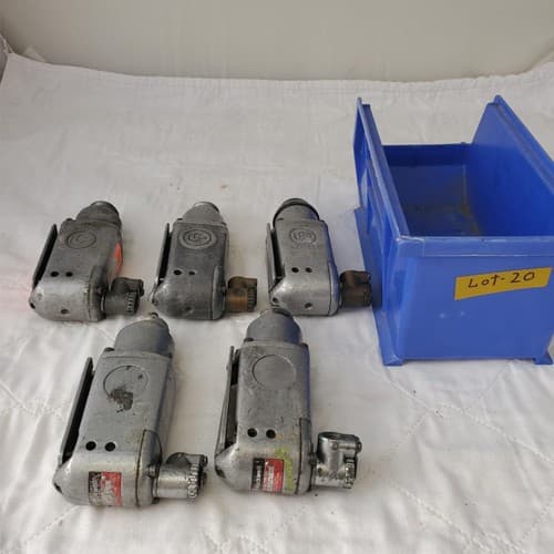 Lot of 5 Assorted Various 1/2 Penumatic Impact Air Wrenches Air Tools LOT-20 - Image 1