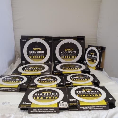 Lot of SATCO Various 8" 12" Circline Rapid Start Fluorescent Light Bulbs - Thumbnail 2