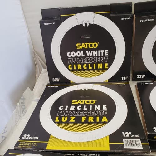 Lot of SATCO Various 8" 12" Circline Rapid Start Fluorescent Light Bulbs - Thumbnail 3