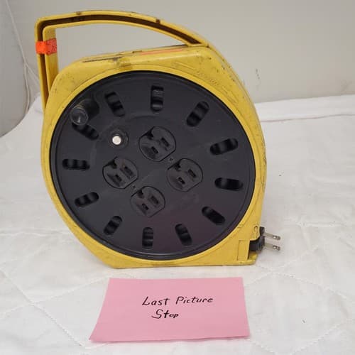 Commercial Power Industrial Multiplug Extension Cord Reel 6000-25G LOT-642 - Thumbnail 6