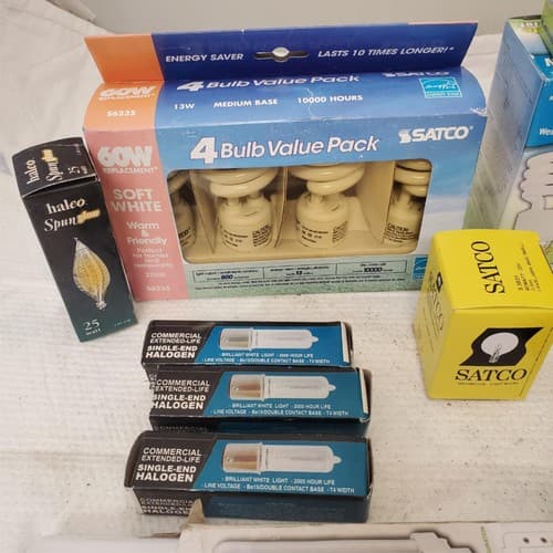 Lot of Multi Brand Assorted Light Bulbs Reflectors - Thumbnail 2