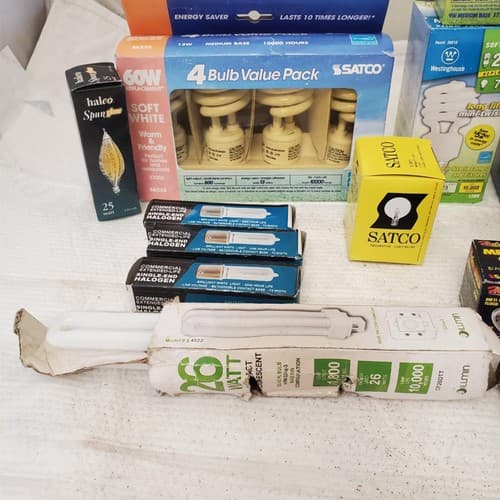 Lot of Multi Brand Assorted Light Bulbs Reflectors - Thumbnail 3