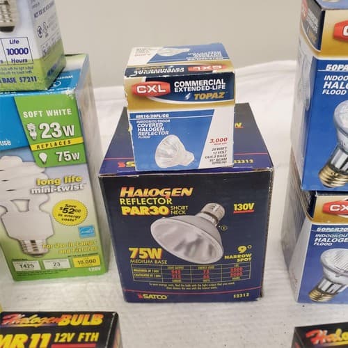 Lot of Multi Brand Assorted Light Bulbs Reflectors - Thumbnail 5