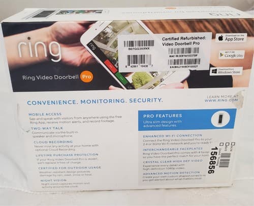 Ring 2549AG660L-B01FX Smart Wifi Cam Video Doorbell Pro - Thumbnail 3