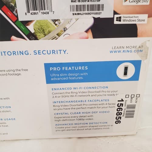 Ring 2549AG660L-B01FX Smart Wifi Cam Video Doorbell Pro - Thumbnail 6