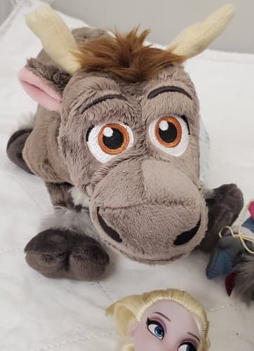 Disney Frozen Sven Anna Prince Hans Plush Reindeer Stuffed Animal & Olaf Figures - Thumbnail 2