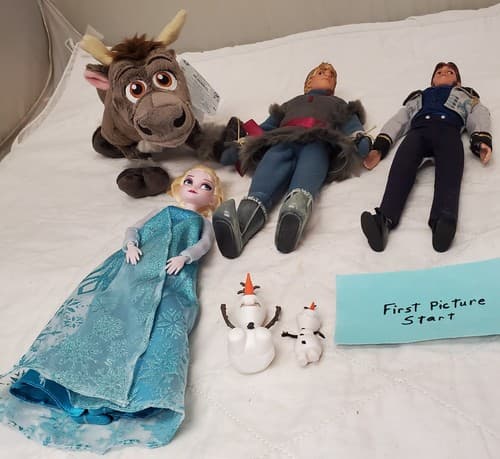 Disney Frozen Sven Anna Prince Hans Plush Reindeer Stuffed Animal & Olaf Figures - Image 1