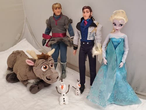 Disney Frozen Sven Anna Prince Hans Plush Reindeer Stuffed Animal & Olaf Figures - Thumbnail 14