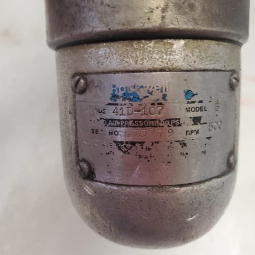 Rockwell 41D-107 B 500 RPM Pneumatic Drill 1/2" Chuck Aircraft Tool AN40 - Thumbnail 4