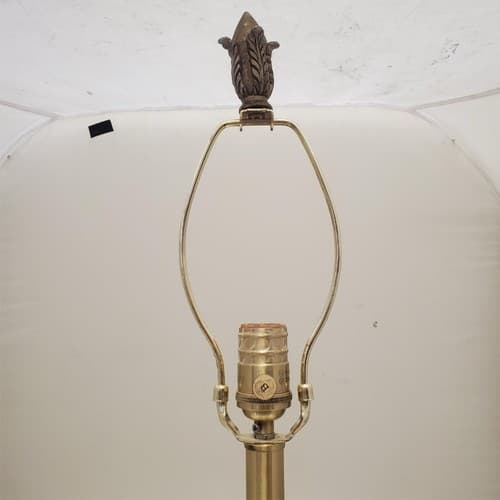 One Vintage Bombay Company Crystal and Brass Table Lamp - Thumbnail 6