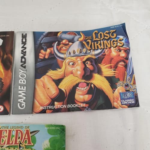 Lot of 3 GBA Manual Lot Zelda Minish Cap, Advance Wars 2, Lost Vikings Authentic - Thumbnail 3