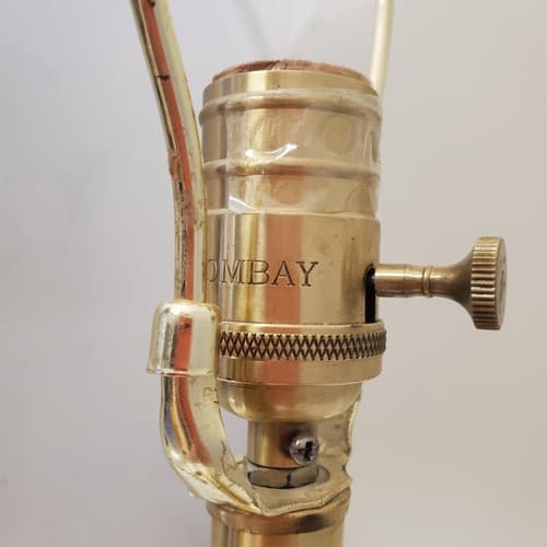 One Vintage Bombay Company Crystal and Brass Table Lamp - Thumbnail 5
