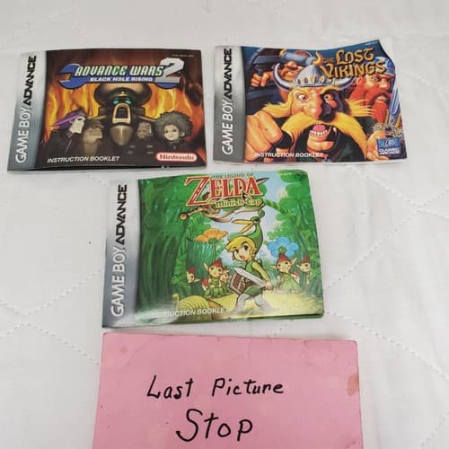 Lot of 3 GBA Manual Lot Zelda Minish Cap, Advance Wars 2, Lost Vikings Authentic - Thumbnail 9
