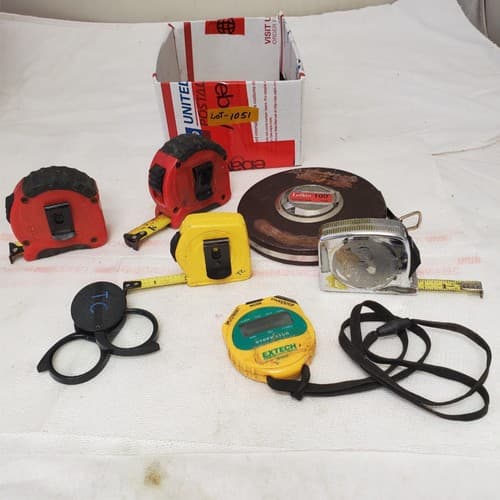 Lot of 7 Measuring Tapes Mixed Brands & Sizes Stanley Extech Mechanic LOT-1051 - Thumbnail 10