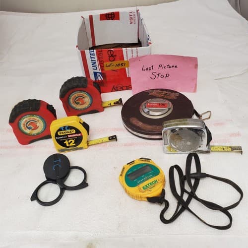 Lot of 7 Measuring Tapes Mixed Brands & Sizes Stanley Extech Mechanic LOT-1051 - Thumbnail 11