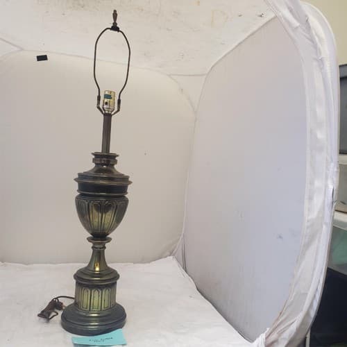 Vintage Brass Trophy portable Table Lamp I - Image 1