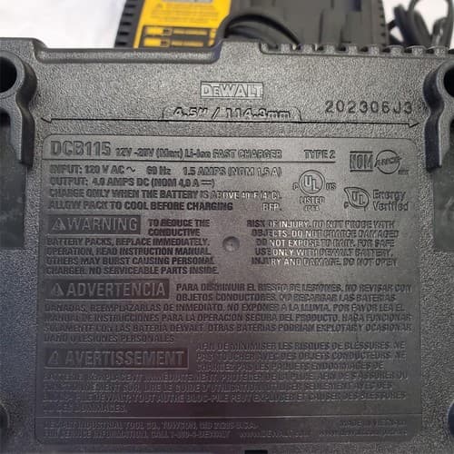 Lot of 2 Dewalt DCB115 RAPID 12-20V MAX FAST Battery Charger LOT-227 - Thumbnail 5