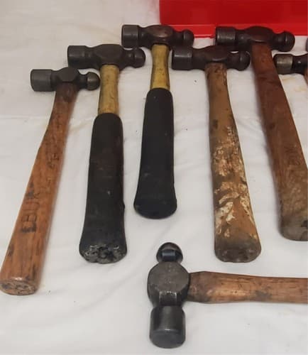 Lot of 10 Blue-Point Ball Peen Hammers Wooden Handle LOT-668 - Thumbnail 4