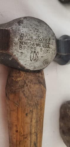 Lot of 10 Blue-Point Ball Peen Hammers Wooden Handle LOT-668 - Thumbnail 9