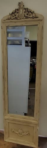 Antique Belgravia Tall Floor Mirror in Extravagant Wooden Frame - Image 1