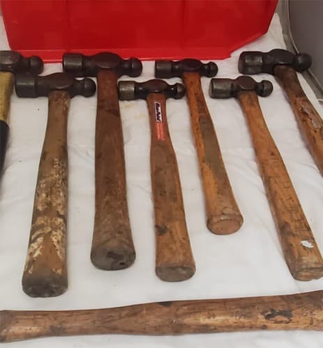 Lot of 10 Blue-Point Ball Peen Hammers Wooden Handle LOT-668 - Thumbnail 5