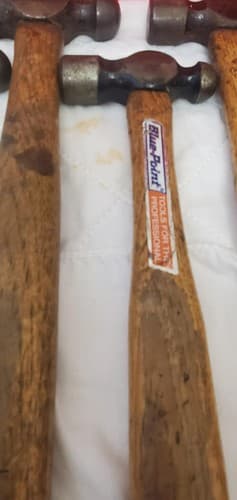 Lot of 10 Blue-Point Ball Peen Hammers Wooden Handle LOT-668 - Thumbnail 7