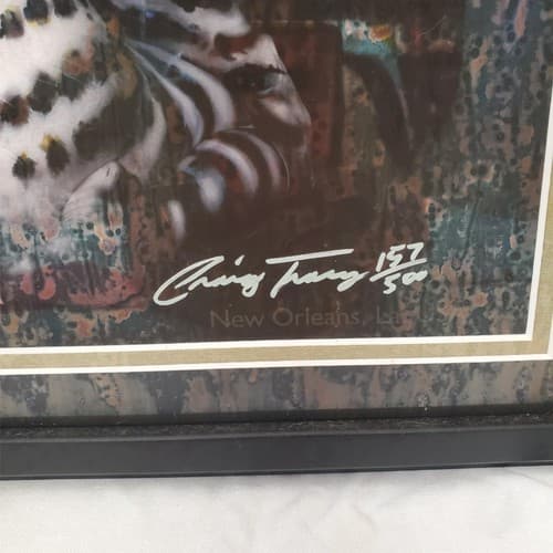 Vintage Chris Tunney Leopard Art Print Emerald Eyes 11 x 14 - Thumbnail 3