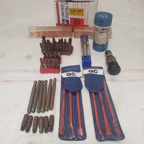 Lot of Tile Drill Bits, Torque-Set Bit & More LOT-801 - Image 1
