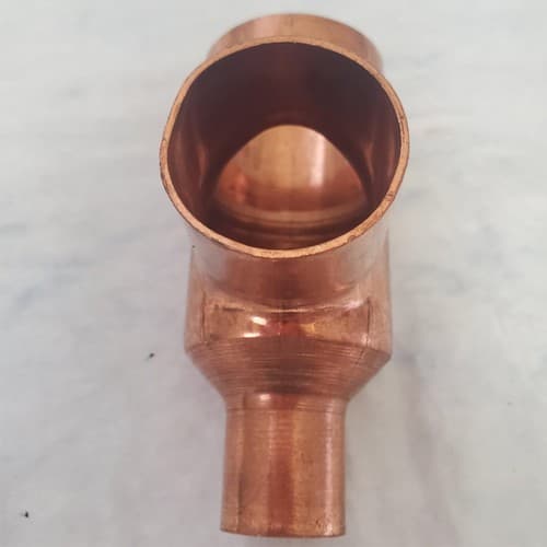 C2 Wrot Copper Pressure Reducing Tee - Thumbnail 6