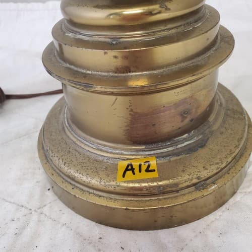 Vintage Stiffel Solid Brass Portable Table Lamp A12 - Thumbnail 2