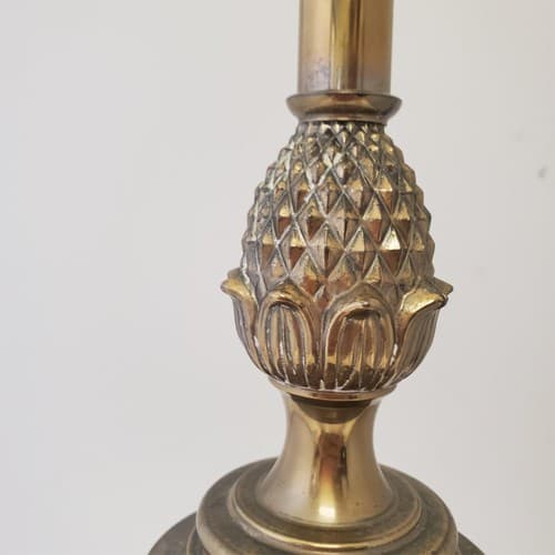 Vintage Stiffel Solid Brass Portable Table Lamp A12 - Thumbnail 5