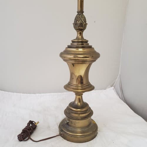Vintage Stiffel Solid Brass Portable Table Lamp A12 - Thumbnail 6
