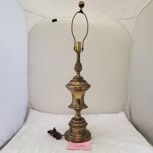 Vintage Stiffel Solid Brass Portable Table Lamp A12 - Thumbnail 8
