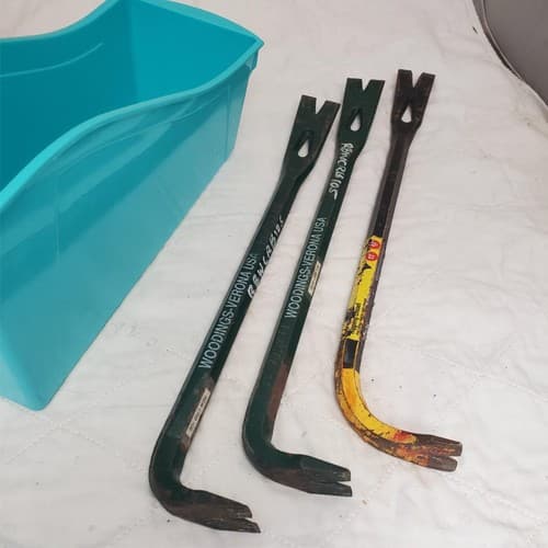 Lot of 3 High Leverage Gooseneck Pry Bar for Ripping and Prying LOT-226 - Thumbnail 8